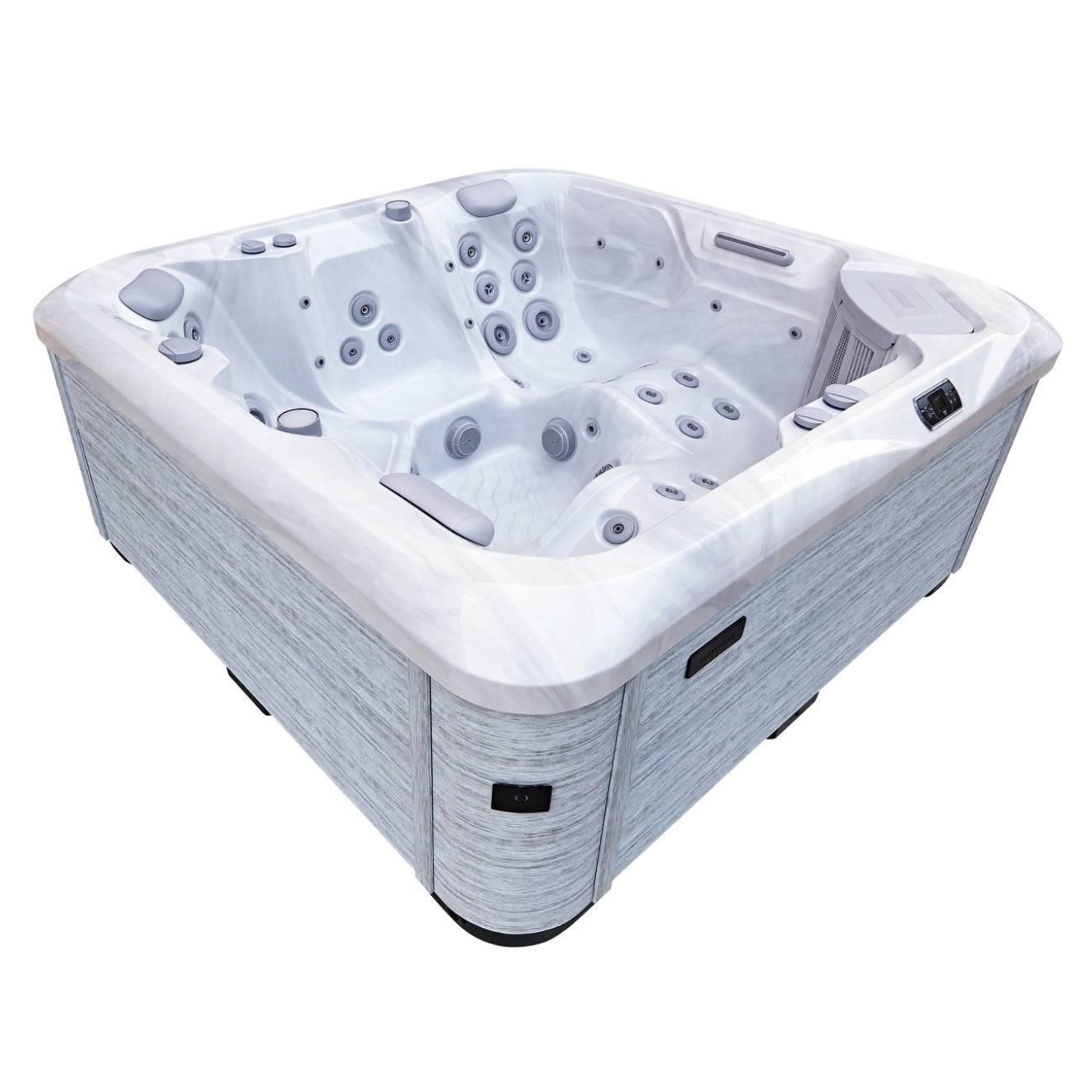 AquaSolus Whirlpool Harmony für 6 Pers. - 1300 l - Sterling Silver Natural Grey