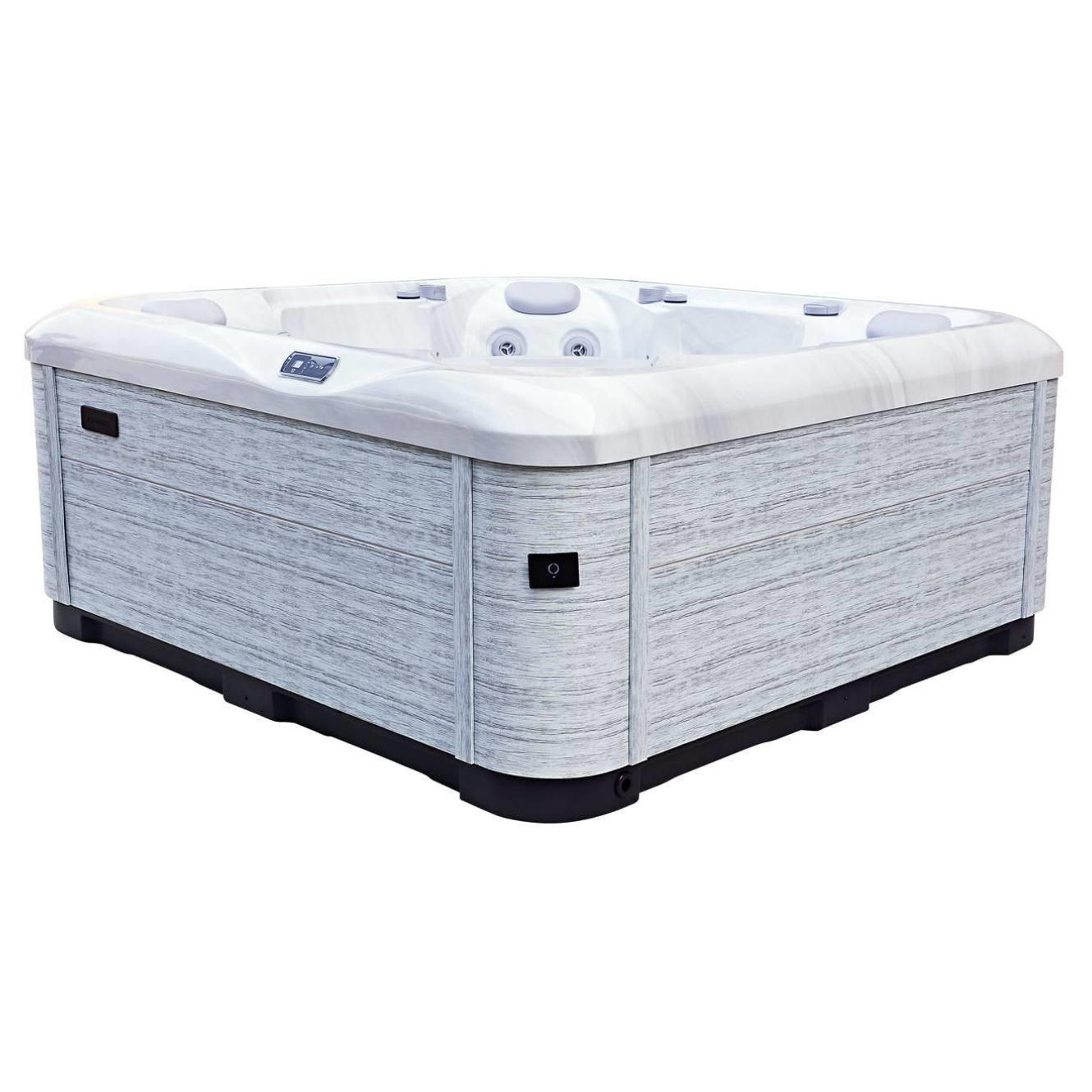 AquaSolus Whirlpool Zephyr für 5 Pers. - 1300 l - Sterling Silver Natural Grey