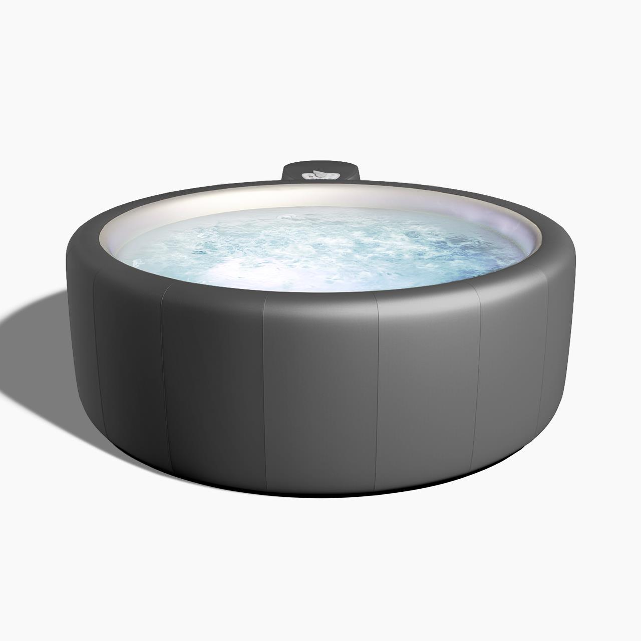 Softub Whirlpool POSEIDON X für 5-6 Pers. - Ø 200 cm - 1130 l - graphite pearl