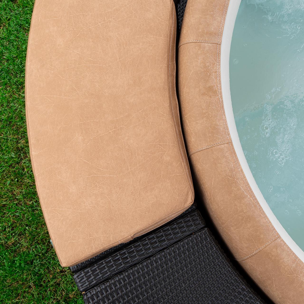 Sitzkissen für Softub Whirlpool Polyrattan-Umrandung - ca. 90 x 40 cm - camel