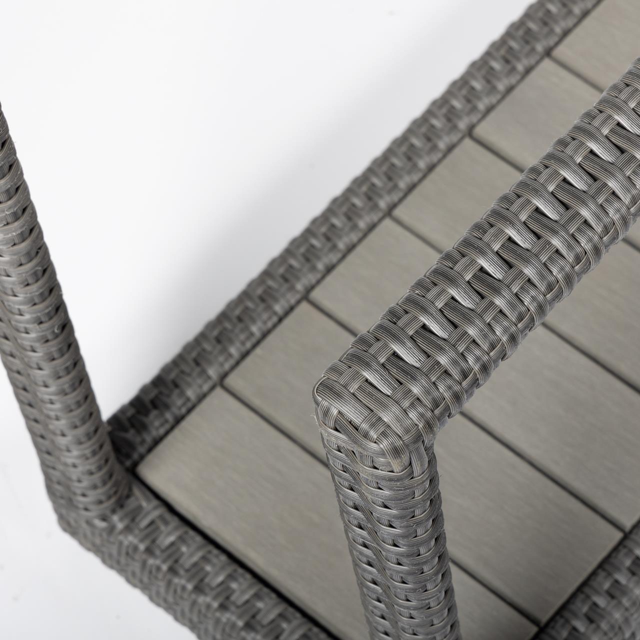 Whirlpool-Deckelständer für Softub - 80 x 82,5 cm - Polyrattan - graphite