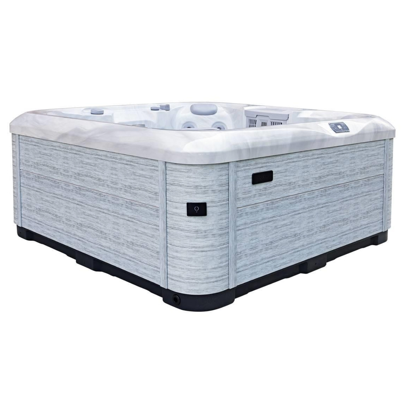 AquaSolus Whirlpool Calma für 6 Pers. - 1200 l - Sterling Silver Natural Grey