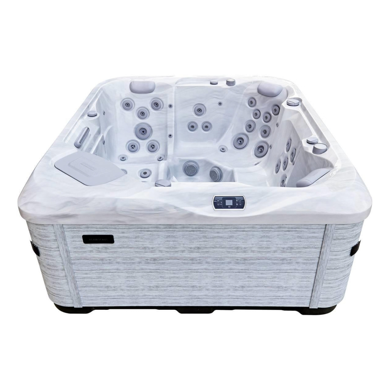 AquaSolus Whirlpool Aspen für 6 Pers. - 1300 l - Sterling Silver Natural Grey