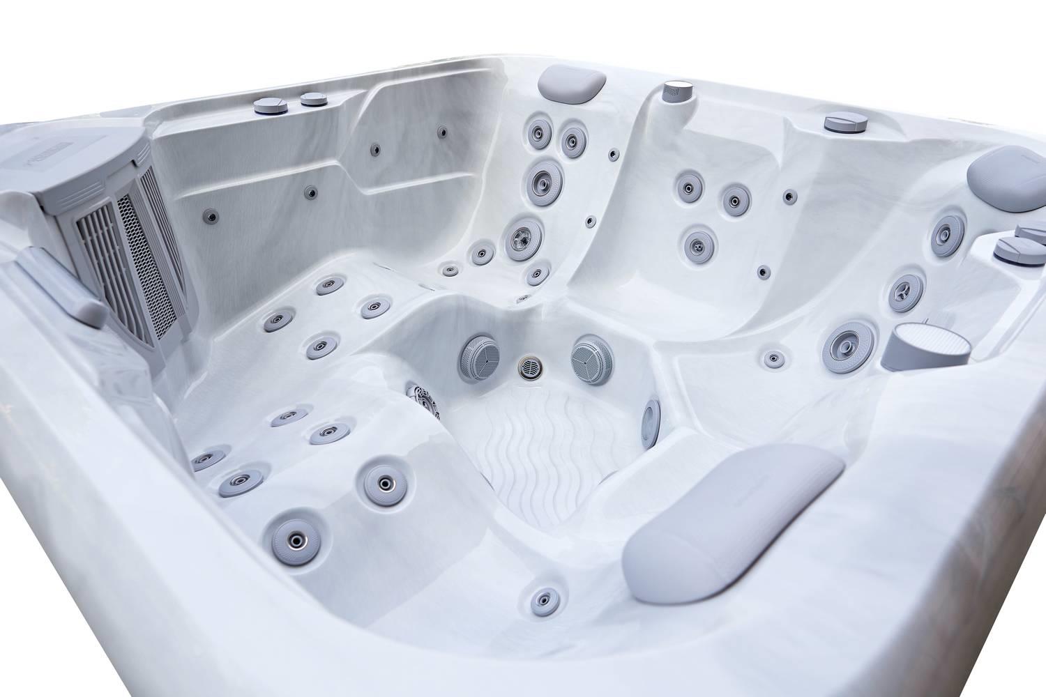 AquaSolus Whirlpool Harmony für 6 Pers. - 1300 l - Sterling Silver Natural Grey