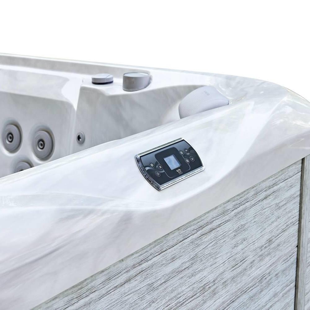 AquaSolus Whirlpool Aspen für 6 Pers. - 1300 l - Sterling Silver Natural Grey