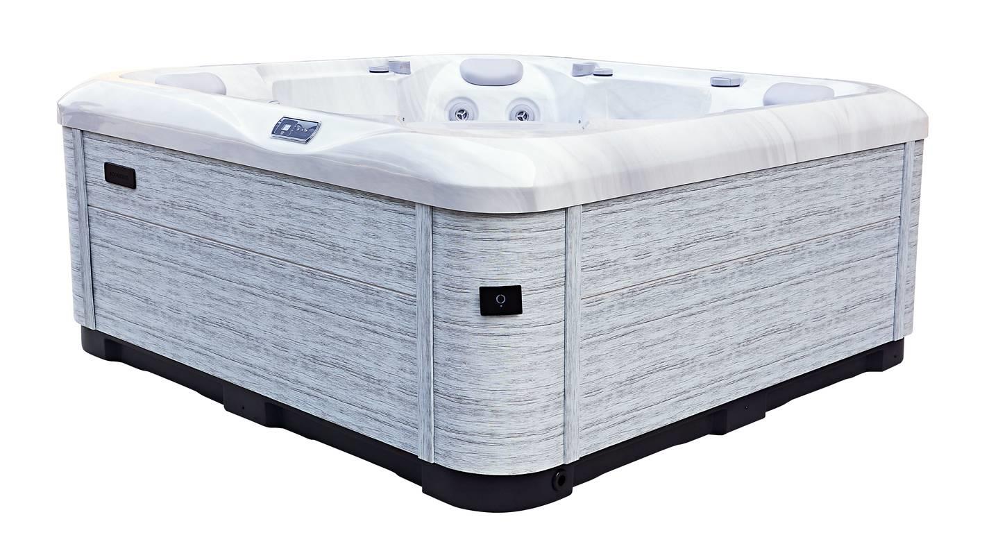AquaSolus Whirlpool Zephyr für 5 Pers. - 1300 l - Sterling Silver Natural Grey