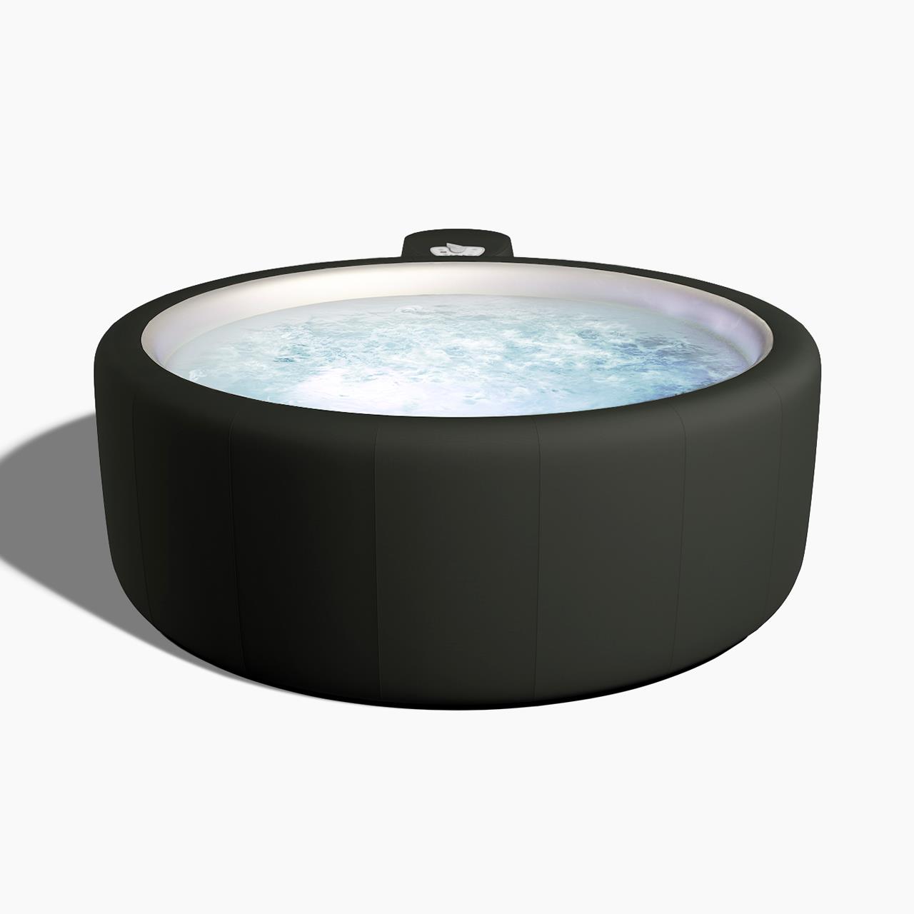 Softub Whirlpool POSEIDON X für 5-6 Pers. - Ø 200 cm - 1130 l - berwick stone tweed pearl