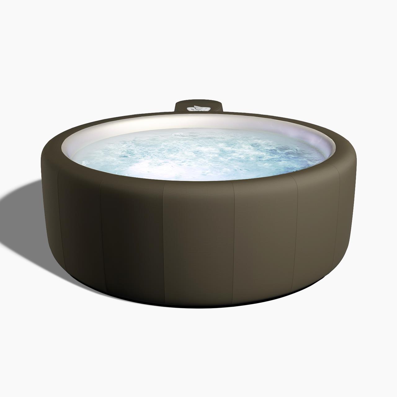 Softub Whirlpool POSEIDON X für 5-6 Pers. - Ø 200 cm - 1130 l - sand tweed pearl