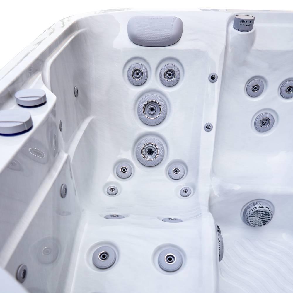 AquaSolus Whirlpool Harmony für 6 Pers. - 1300 l - Sterling Silver Natural Grey