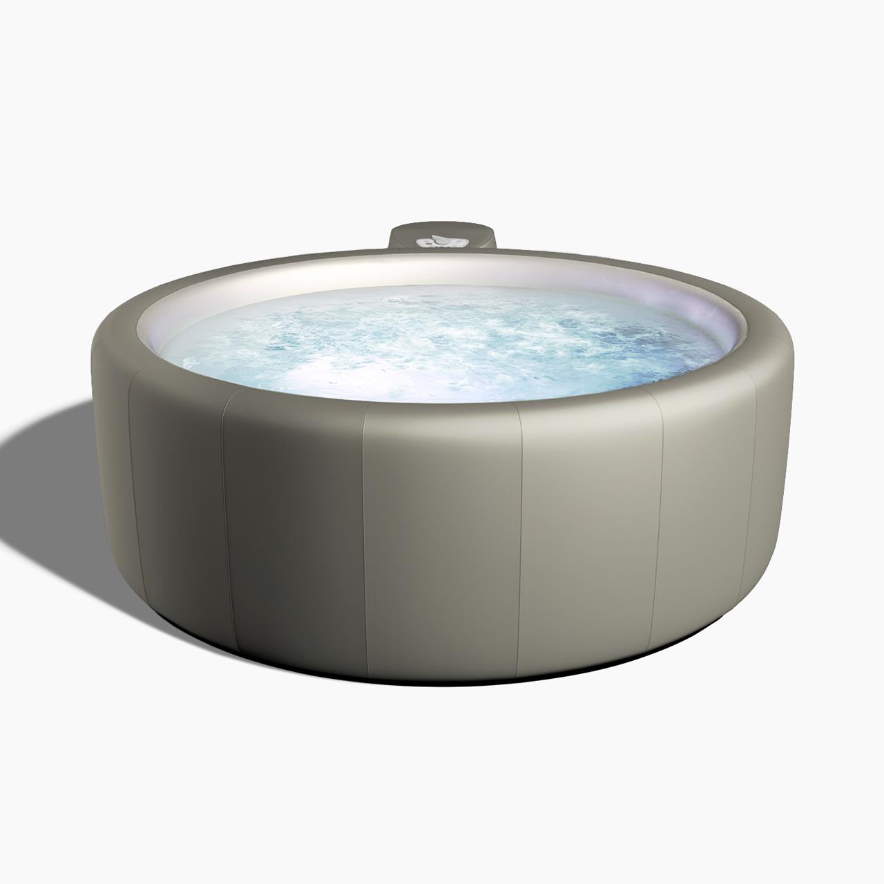 Softub Whirlpool POSEIDON X für 5-6 Pers. - Ø 200 cm - 1130 l - taupe pearl