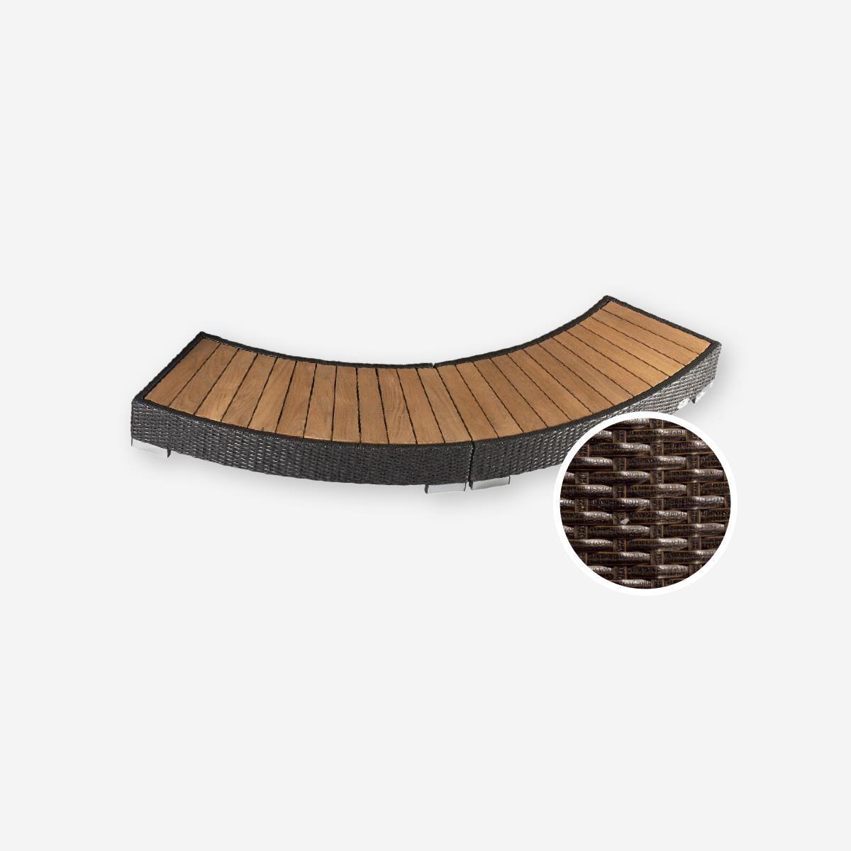 Whirlpool-Einstieg für Softub RESORT / POSEIDON - Polyrattan - mocca