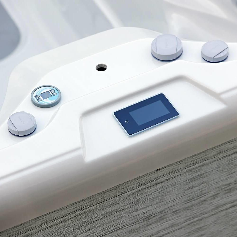 AquaSolus Swim Spa Flow für 2 Pers. - 11600 l - Sterling Silver Natural Grey