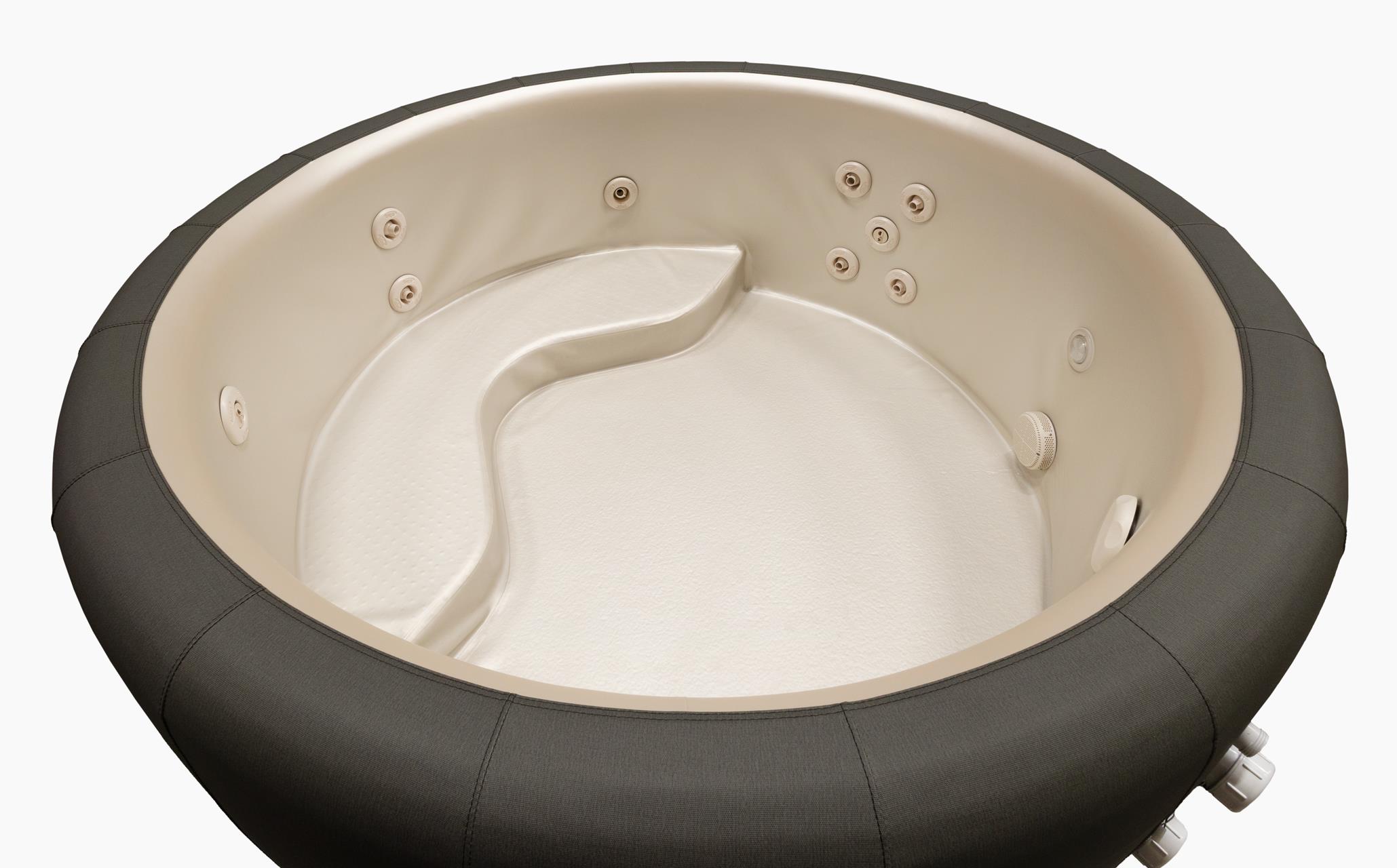 Softub Whirlpool POSEIDON X für 5-6 Pers. - Ø 200 cm - 1130 l - taupe pearl