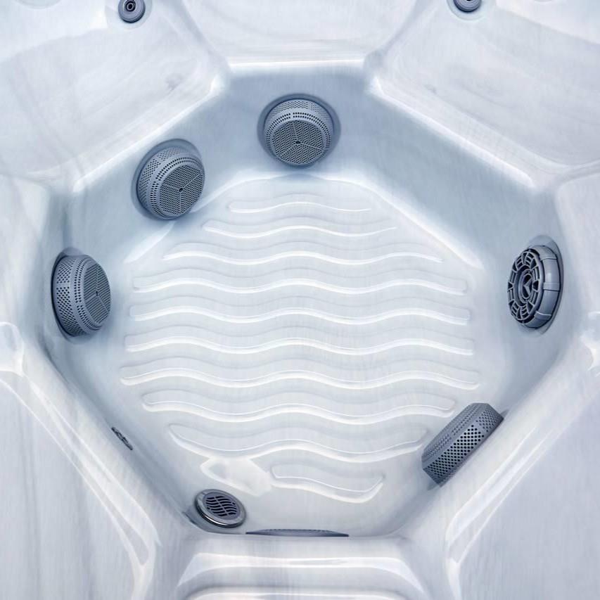 AquaSolus Whirlpool Calma für 6 Pers. - 1200 l - Sterling Silver Natural Grey