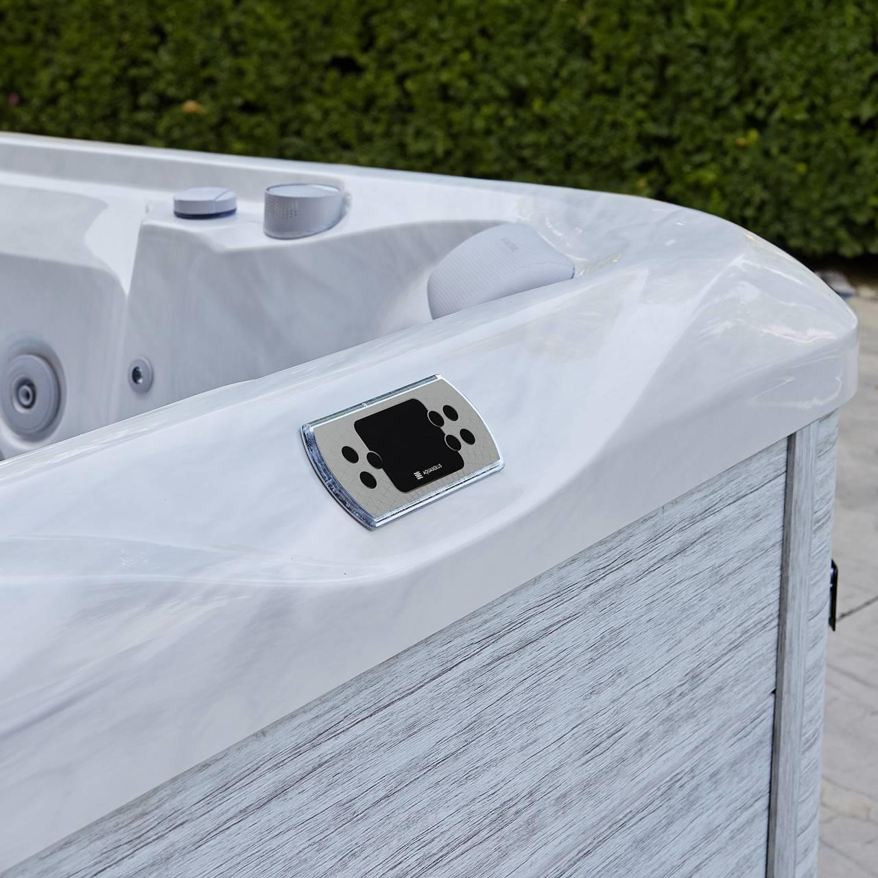 AquaSolus Whirlpool Aspen für 6 Pers. - 1300 l - Sterling Silver Natural Grey