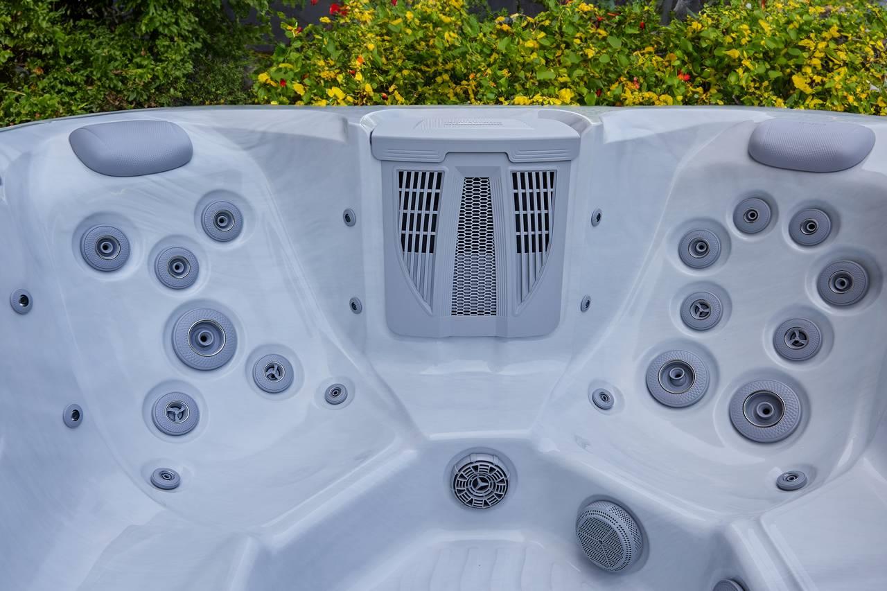 AquaSolus Whirlpool Calma für 6 Pers. - 1200 l - Sterling Silver Natural Grey