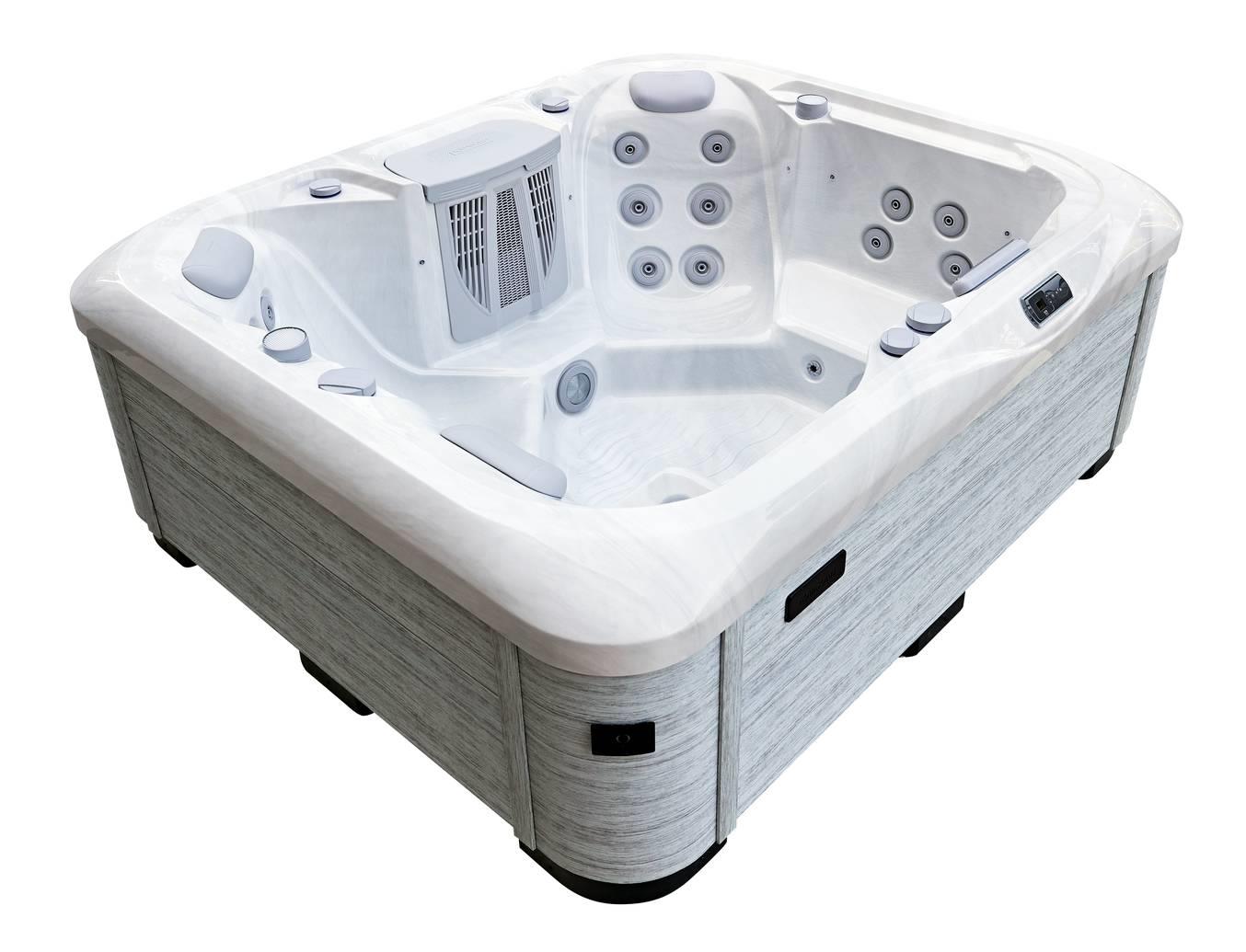 AquaSolus Whirlpool Brook für 4 Pers. - 1000 l - Sterling Silver Natural Grey