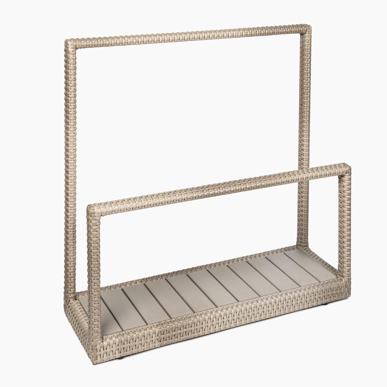 Whirlpool-Deckelständer für Softub - 80 x 82,5 cm - Polyrattan - sand