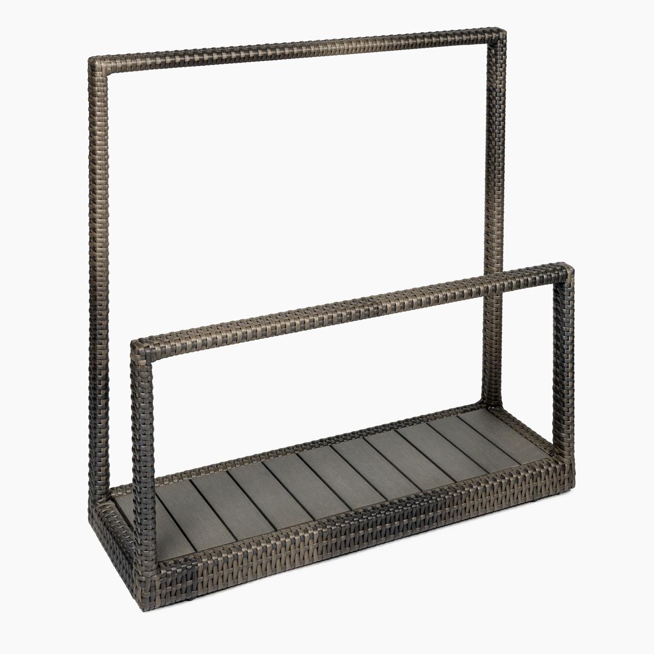 Whirlpool-Deckelständer für Softub - 80 x 82,5 cm - Polyrattan - stone