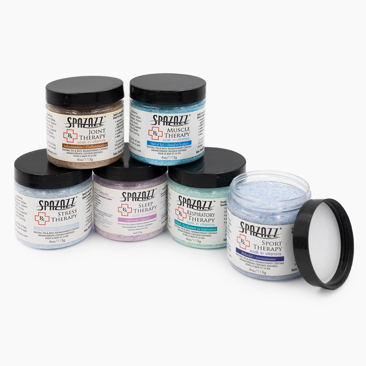 Whirlpoolsalz und Badezusatz "Spazazz RX Therapy" - 6er Set