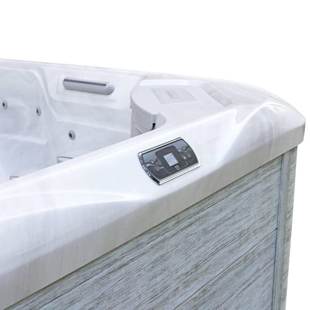 AquaSolus Whirlpool Harmony für 6 Pers. - 1300 l - Sterling Silver Natural Grey