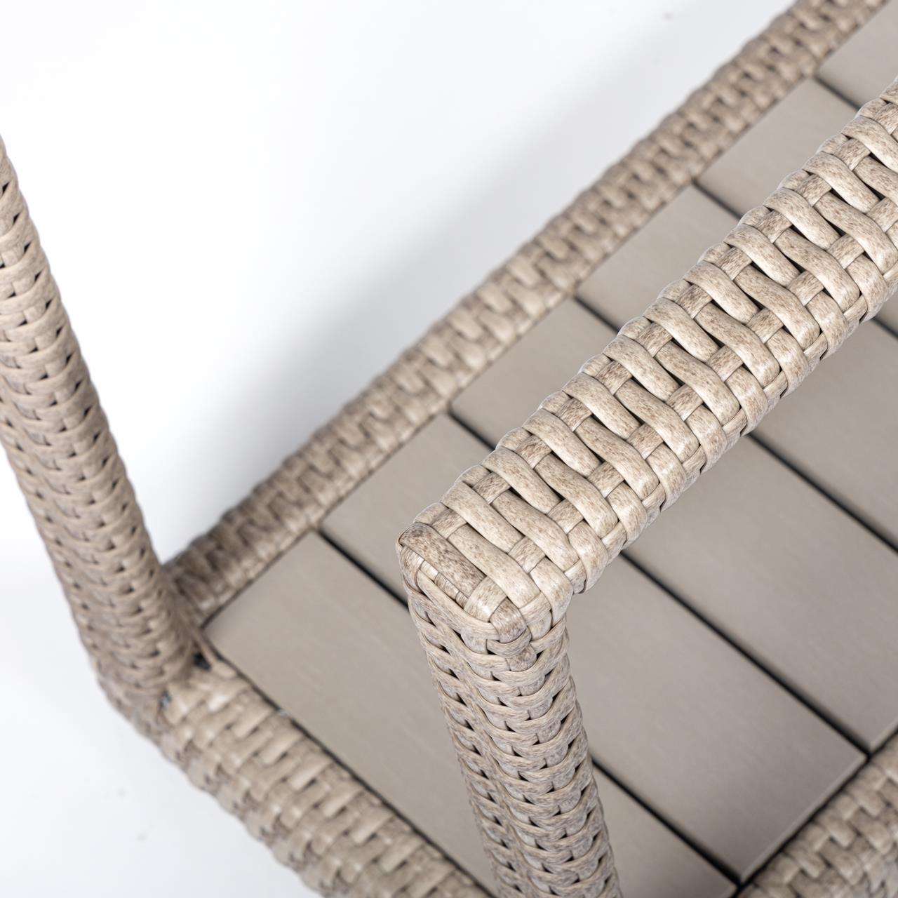 Whirlpool-Deckelständer für Softub - 80 x 82,5 cm - Polyrattan - sand