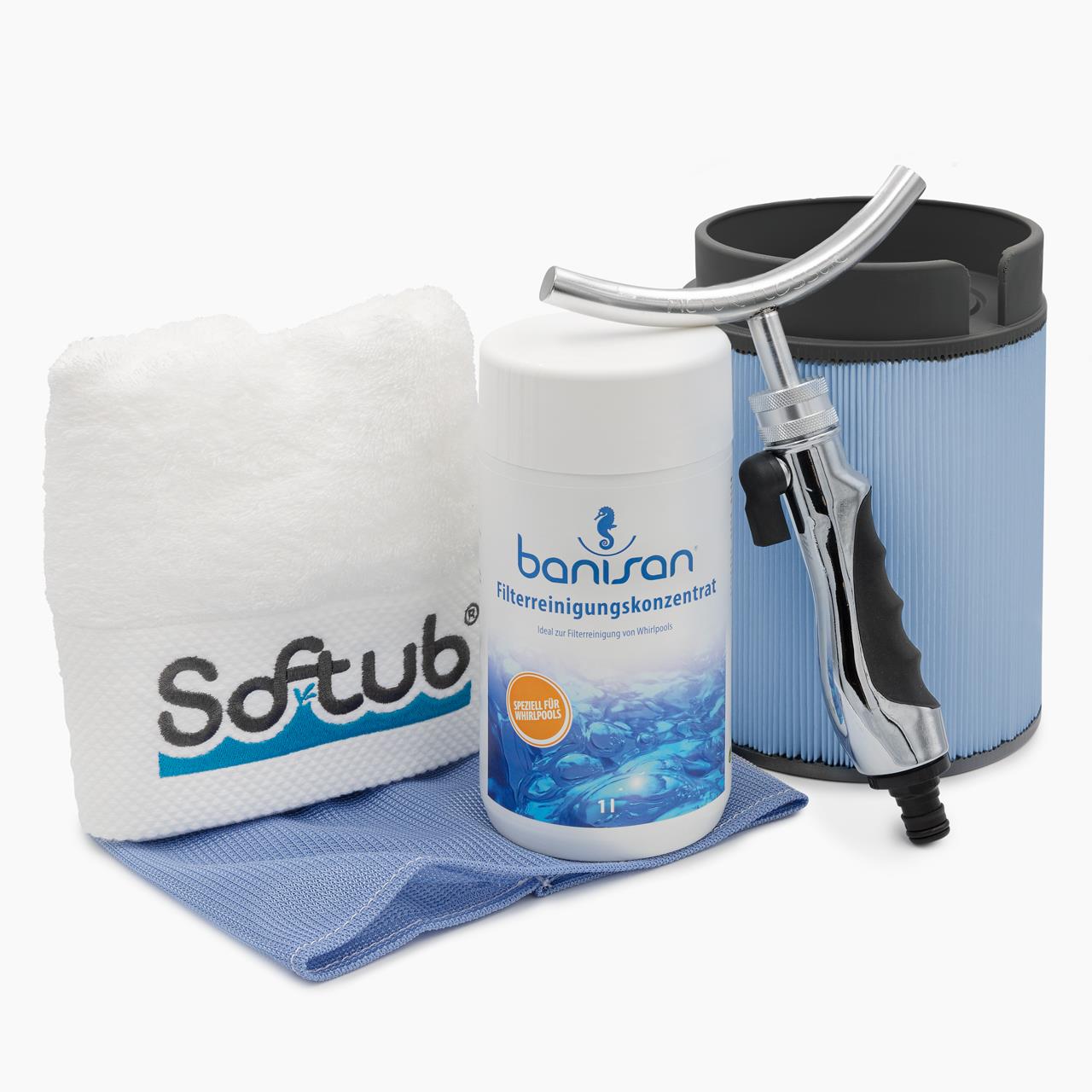 Filterreinigungsset BANISAN für Softub Whirlpools AB 2009 - 5-teilig - blau