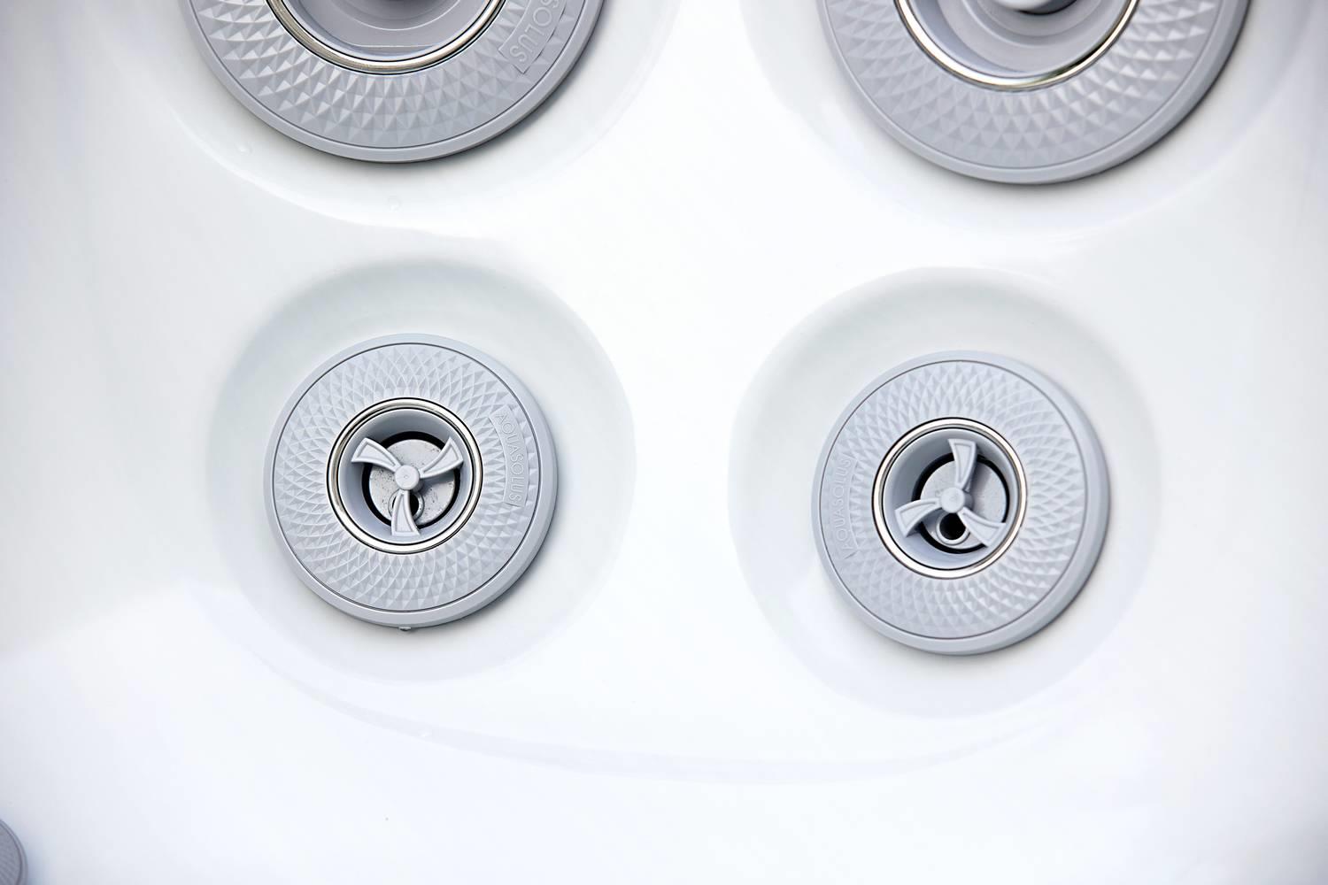 AquaSolus Swim Spa Flow Professional für 2 Pers. - 11600 l - Sterling Silver Natural Grey