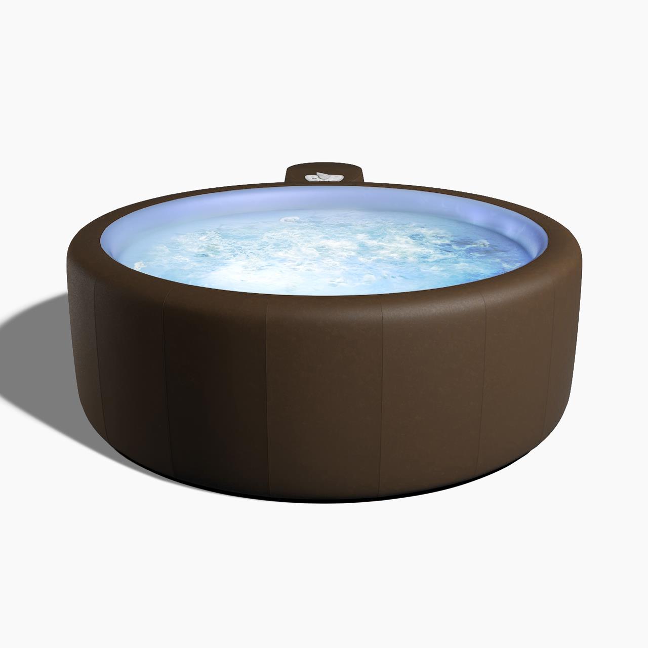 Softub Whirlpool RESORT für 5-6 Pers. - Ø 200 cm - 1130 l - mocca blue