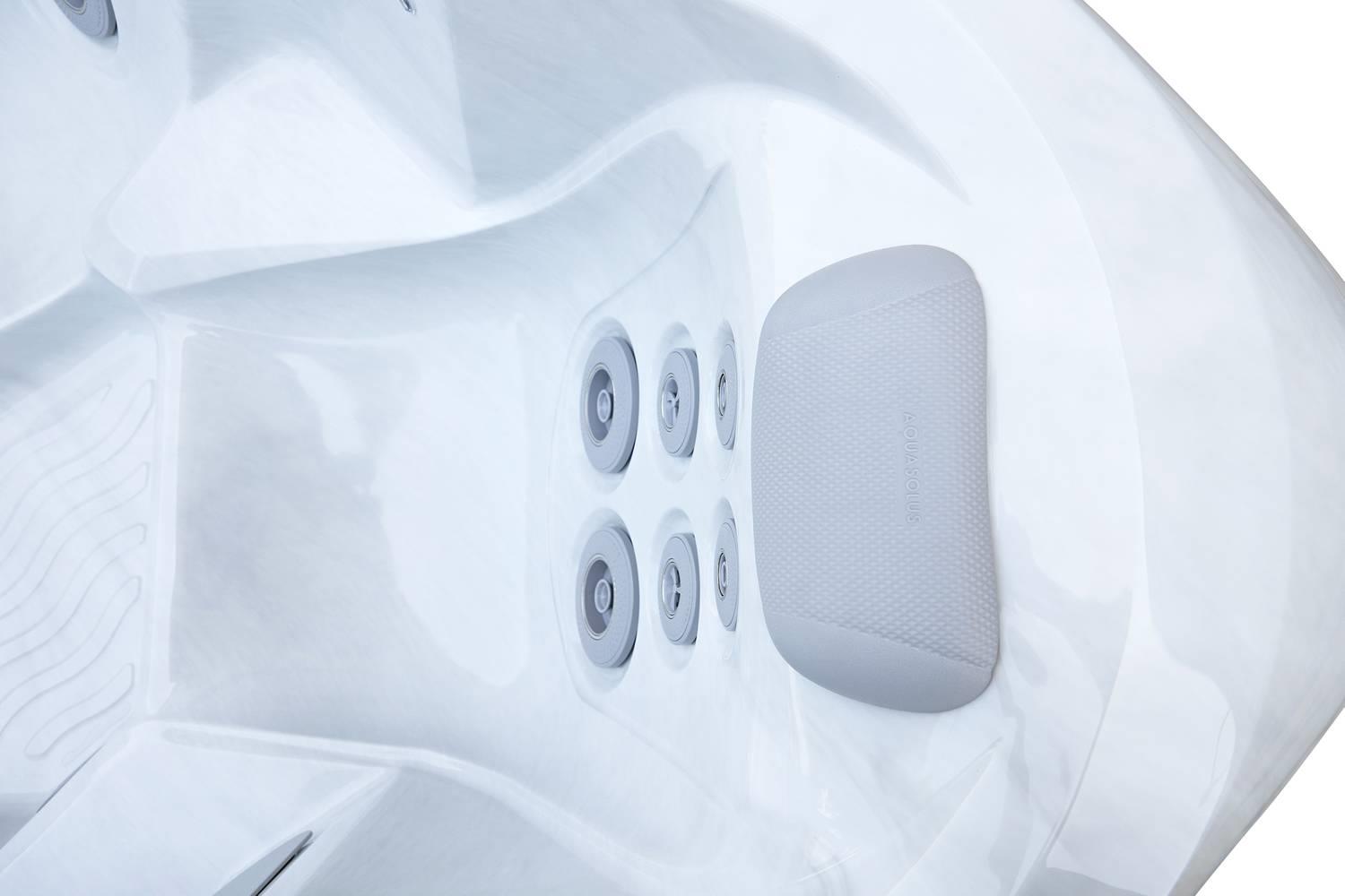 AquaSolus Whirlpool Brook für 4 Pers. - 1000 l - Sterling Silver Natural Grey