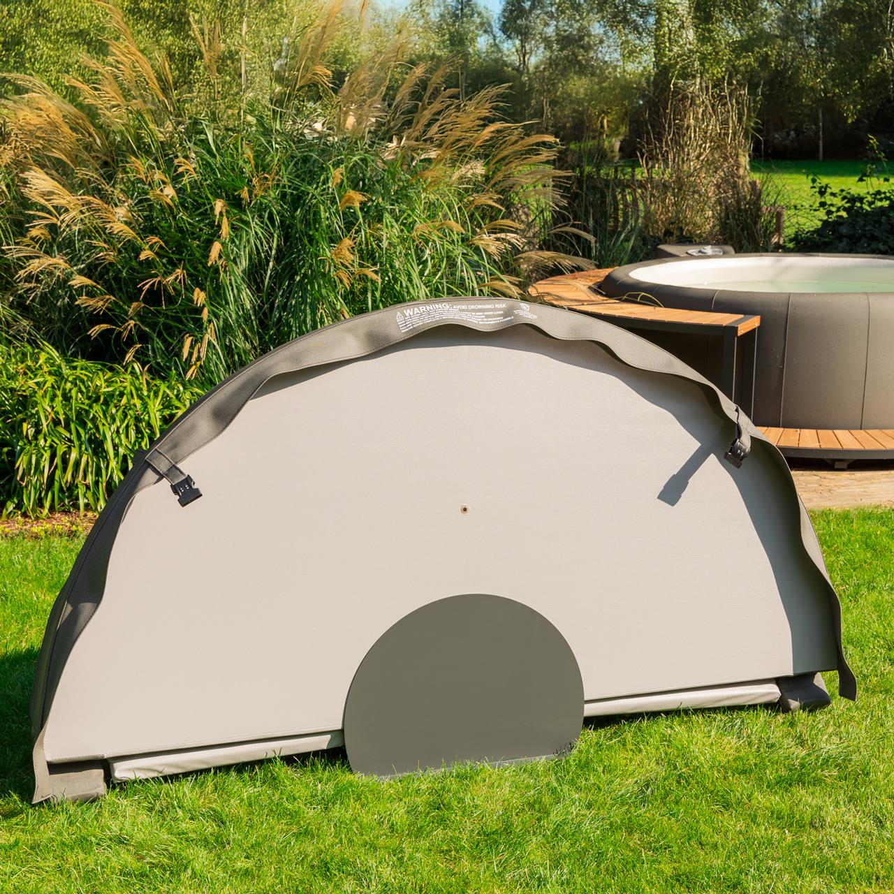 Whirlpool-Deckelständer Komfort für Softub - 80 x 50 cm - Edelstahl - antrazit