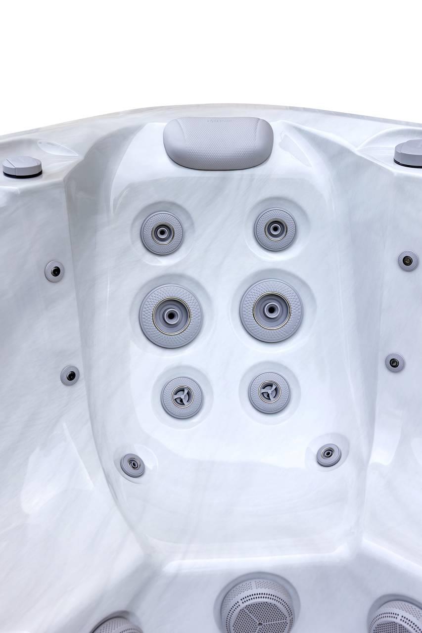 AquaSolus Whirlpool Calma für 6 Pers. - 1200 l - Sterling Silver Natural Grey