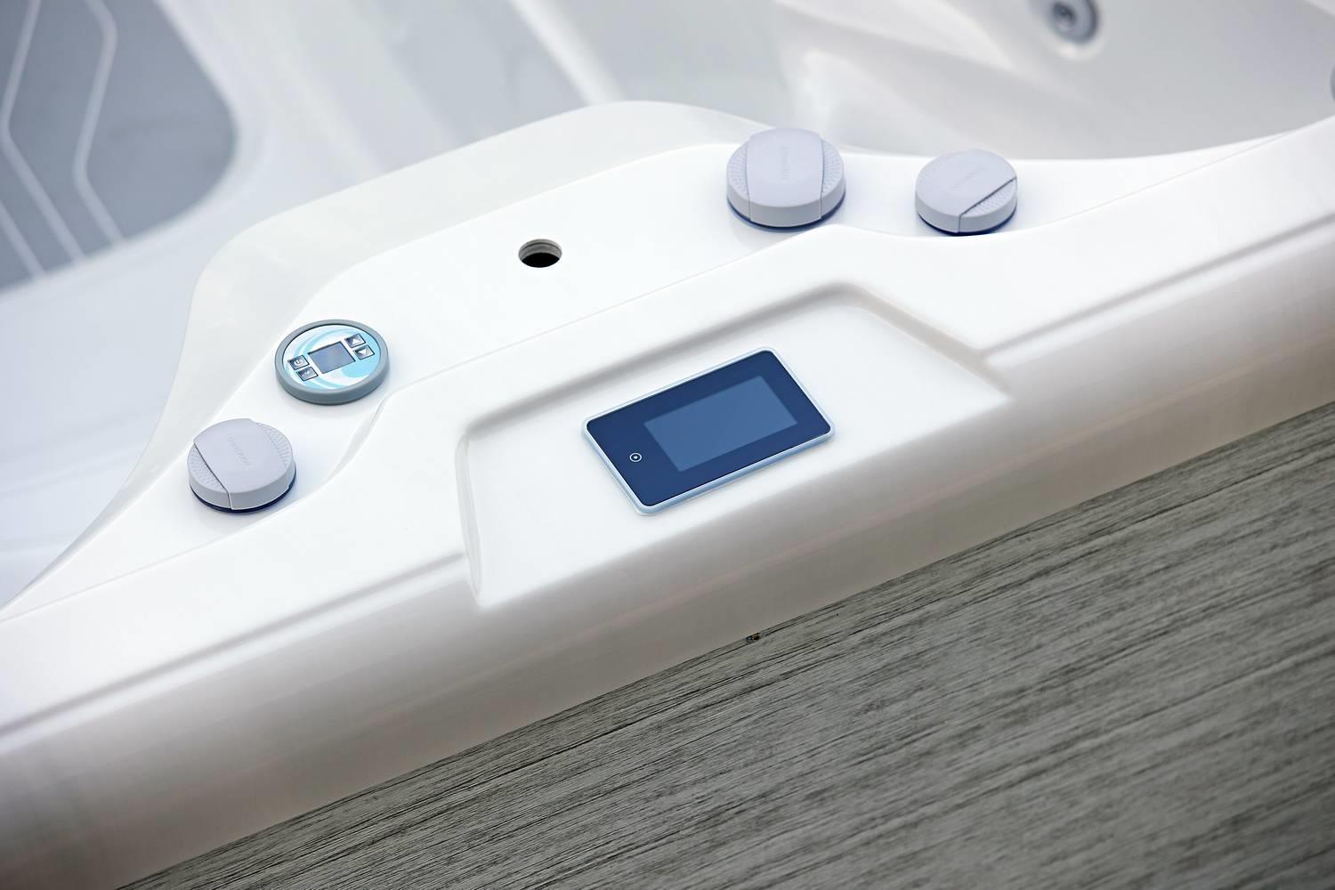 AquaSolus Swim Spa Flow für 2 Pers. - 11600 l - Sterling Silver Natural Grey