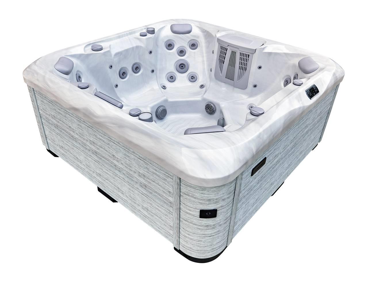 AquaSolus Whirlpool Calma für 6 Pers. - 1200 l - Sterling Silver Natural Grey