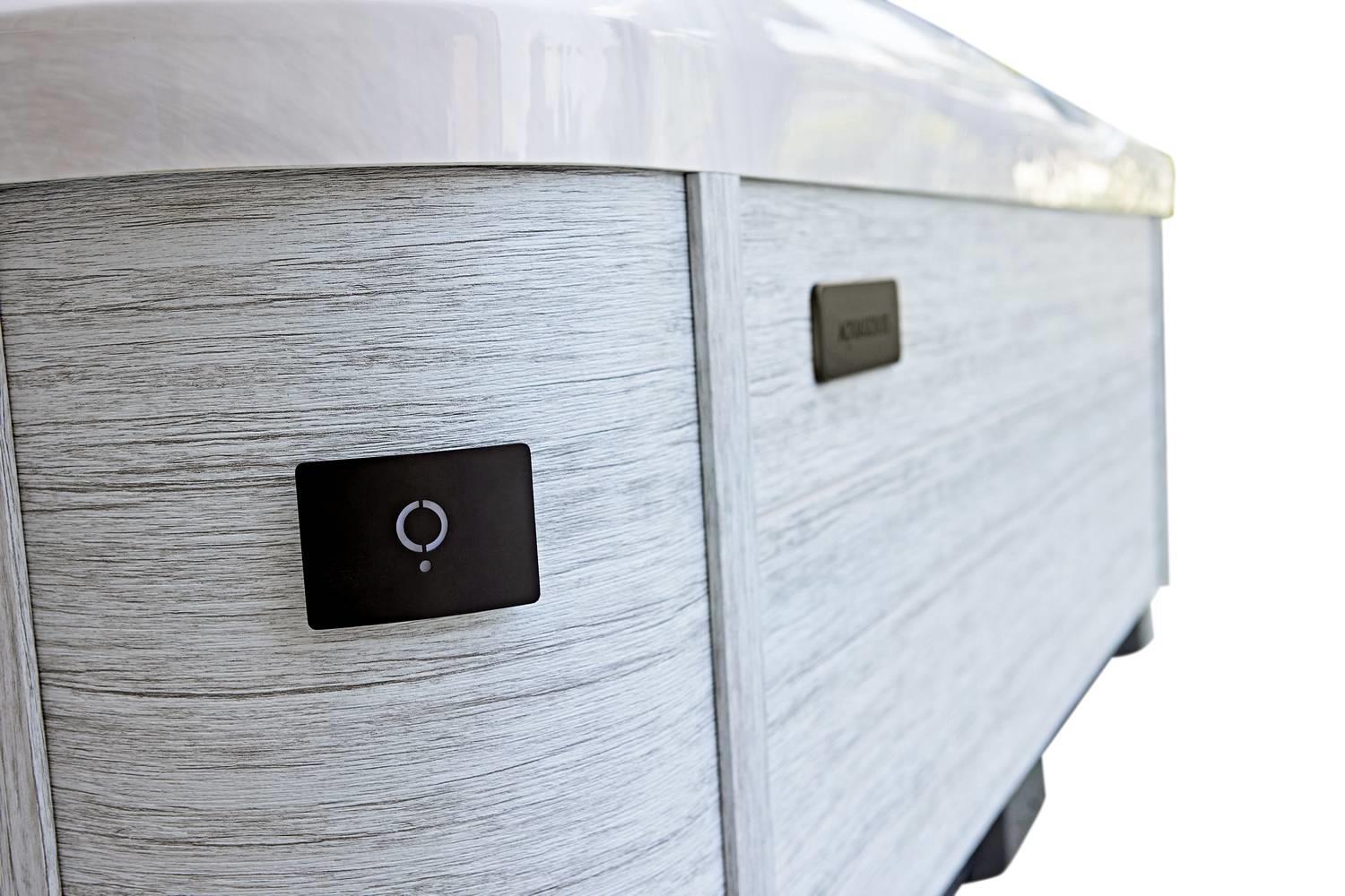 AquaSolus Whirlpool Brook für 4 Pers. - 1000 l - Sterling Silver Natural Grey