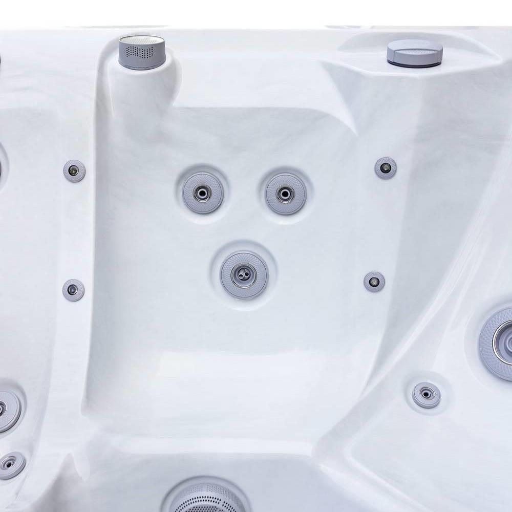 AquaSolus Whirlpool Harmony für 6 Pers. - 1300 l - Sterling Silver Natural Grey