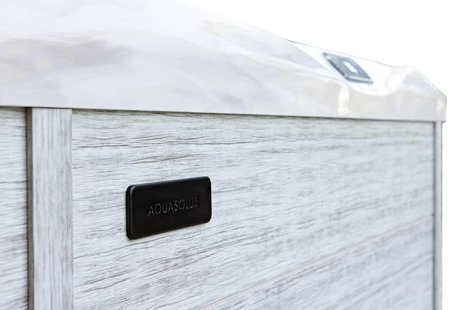 AquaSolus Whirlpool Aspen für 6 Pers. - 1300 l - Sterling Silver Natural Grey