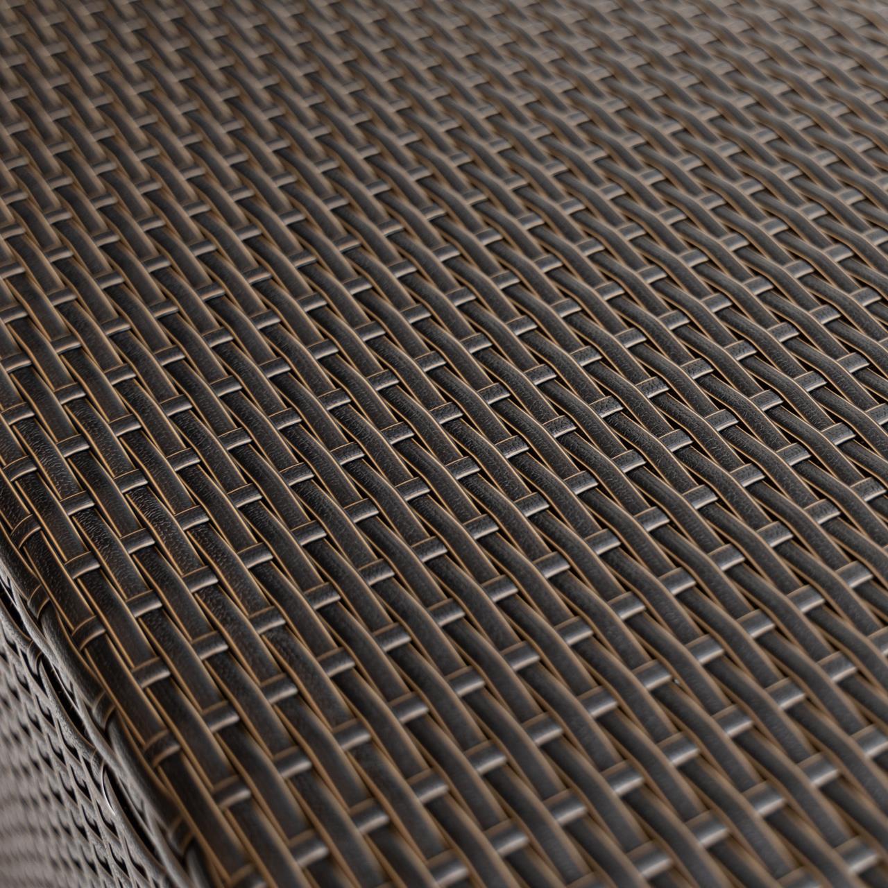 Pflanztopf Outdoor Marinoir mit Zinkeinsatz klein - Polyrattan - 30 cm - mocca