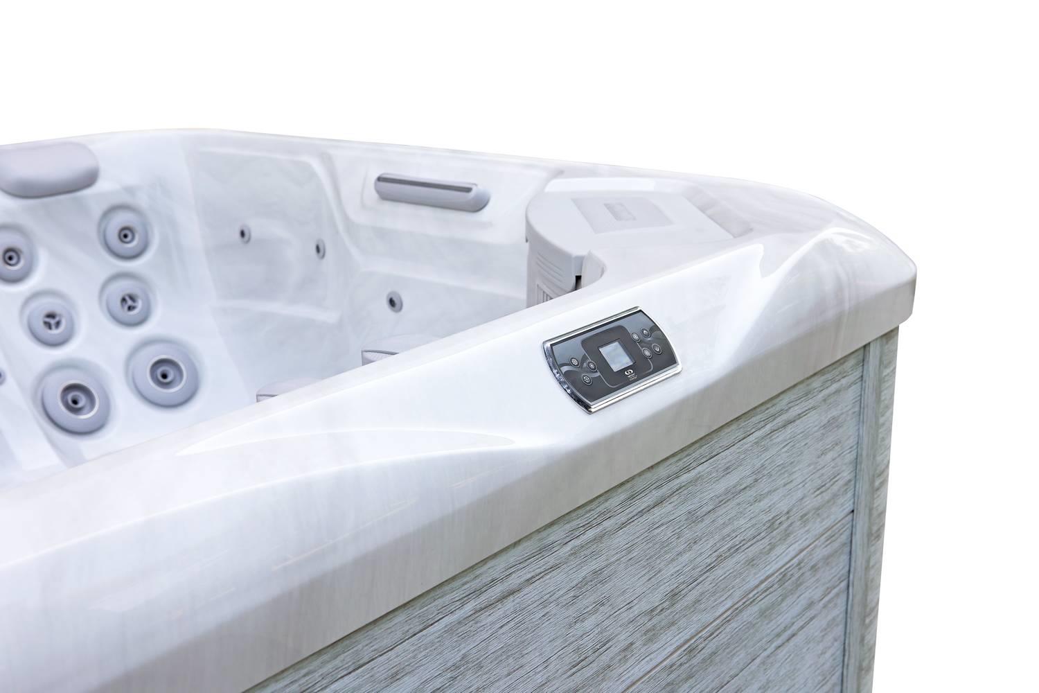 AquaSolus Whirlpool Harmony für 6 Pers. - 1300 l - Sterling Silver Natural Grey