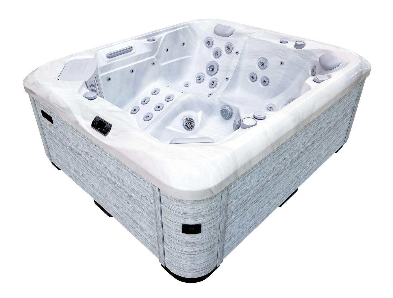 AquaSolus Whirlpool Aspen für 6 Pers. - 1300 l - Sterling Silver Natural Grey