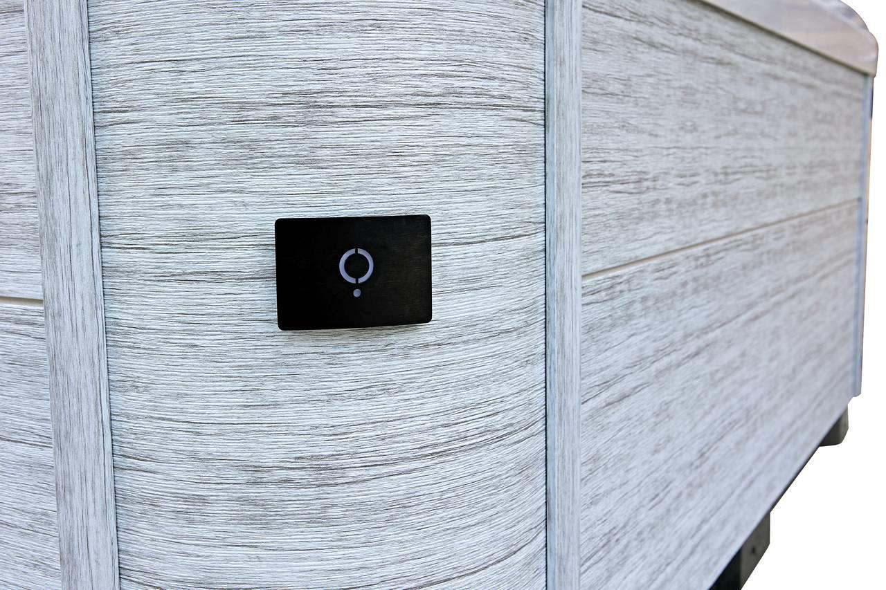 AquaSolus Whirlpool Calma für 6 Pers. - 1200 l - Sterling Silver Natural Grey