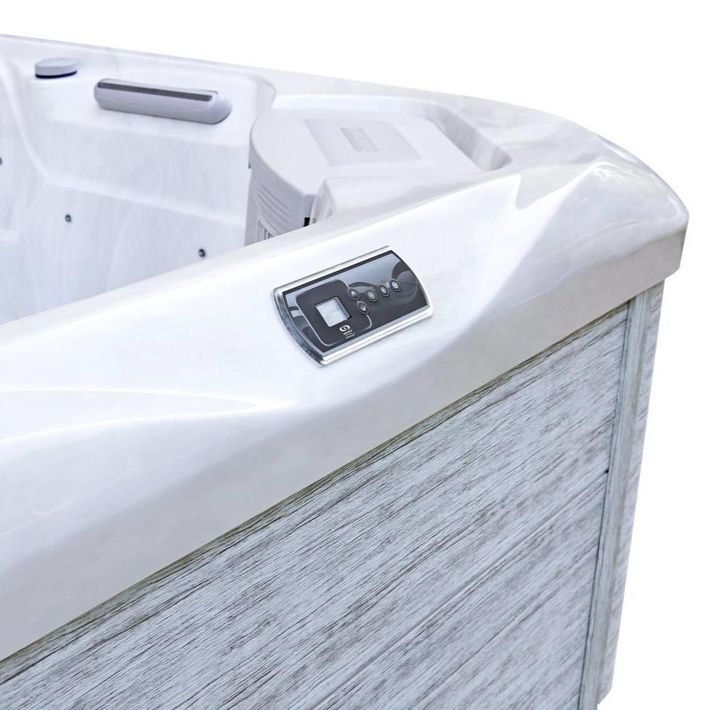 AquaSolus Whirlpool Zephyr für 5 Pers. - 1300 l - Sterling Silver Natural Grey