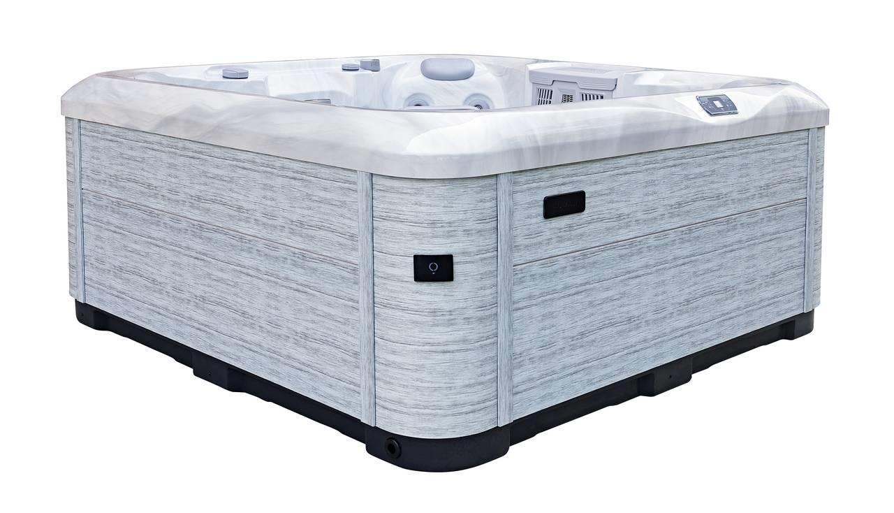 AquaSolus Whirlpool Calma für 6 Pers. - 1200 l - Sterling Silver Natural Grey