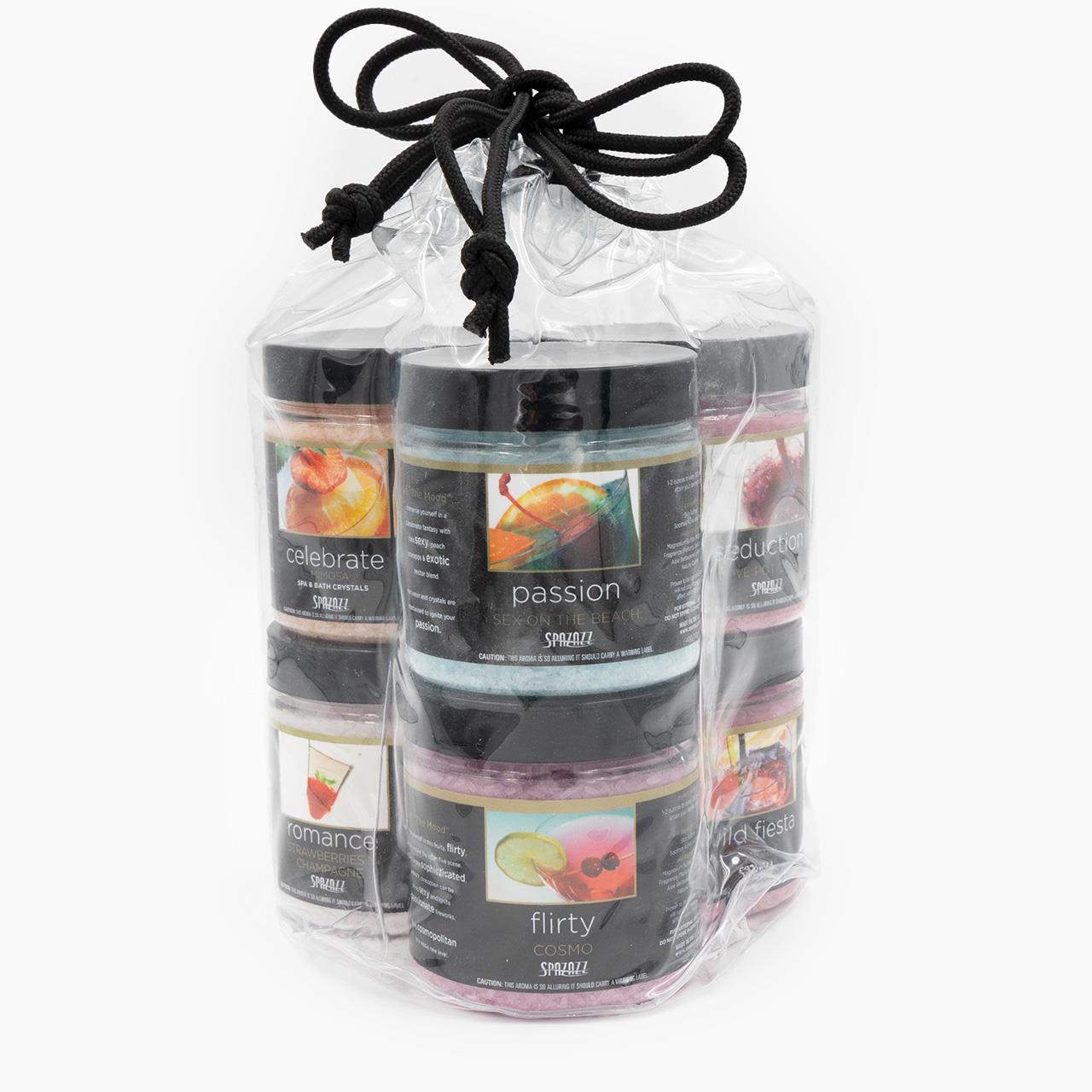 Whirlpoolsalz und Badezusatz "Spazazz Cocktail" - 6er Set