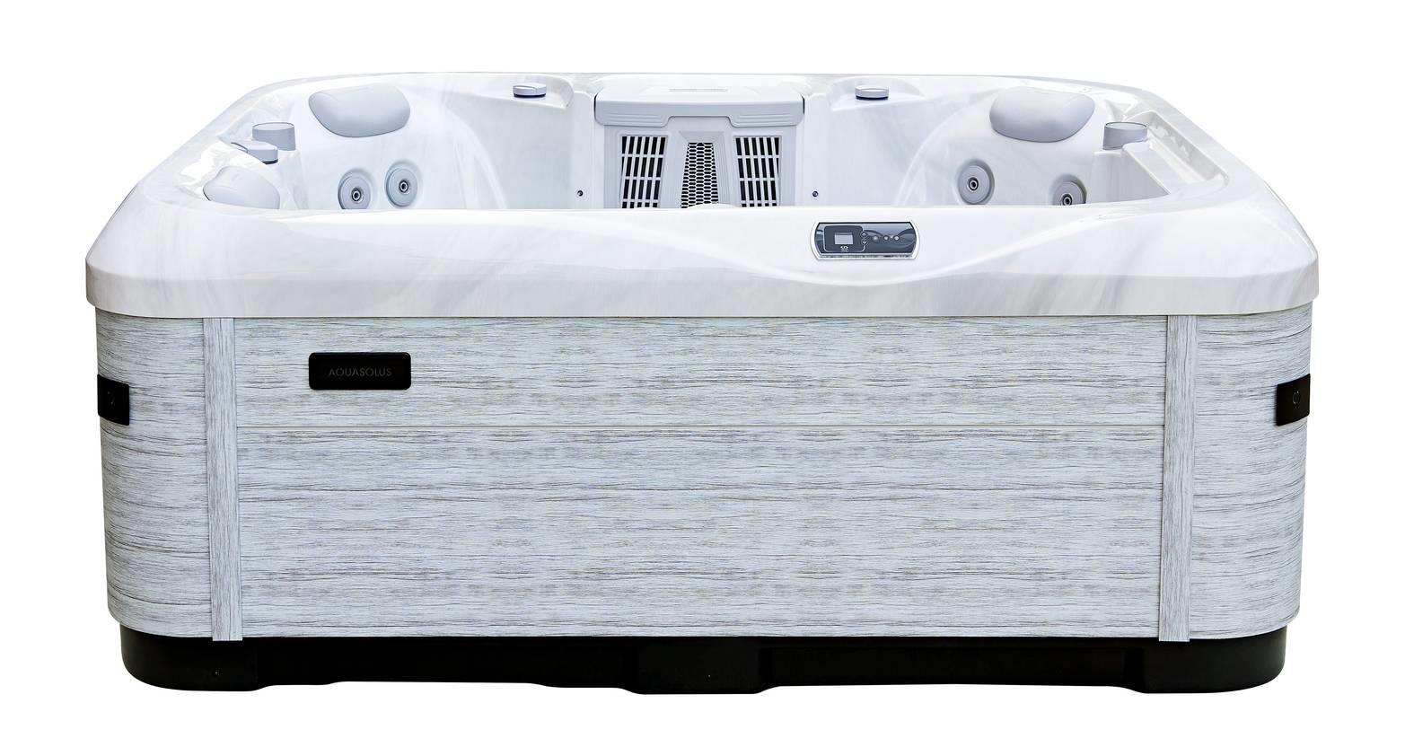 AquaSolus Whirlpool Brook für 4 Pers. - 1000 l - Sterling Silver Natural Grey