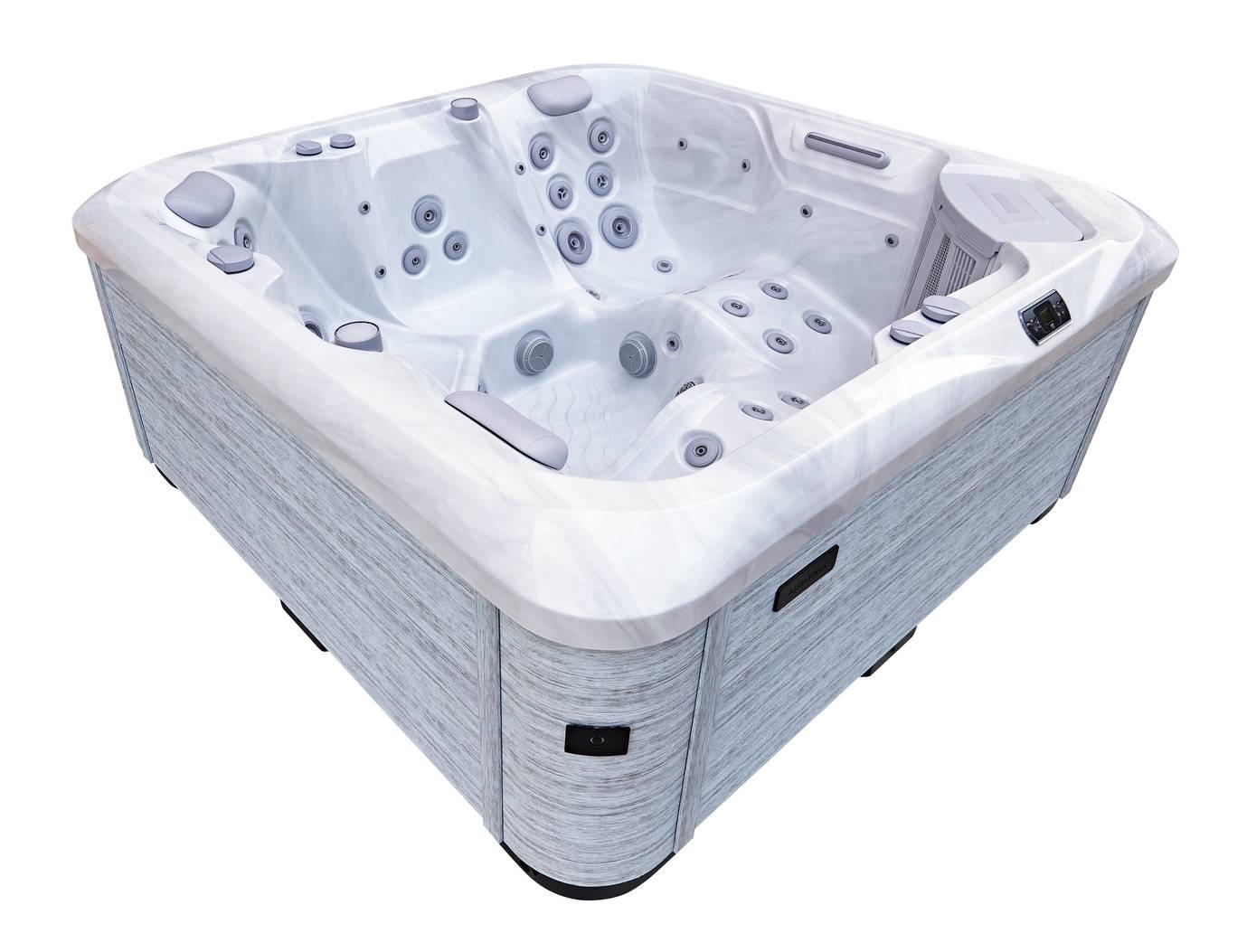 AquaSolus Whirlpool Harmony für 6 Pers. - 1300 l - Sterling Silver Natural Grey