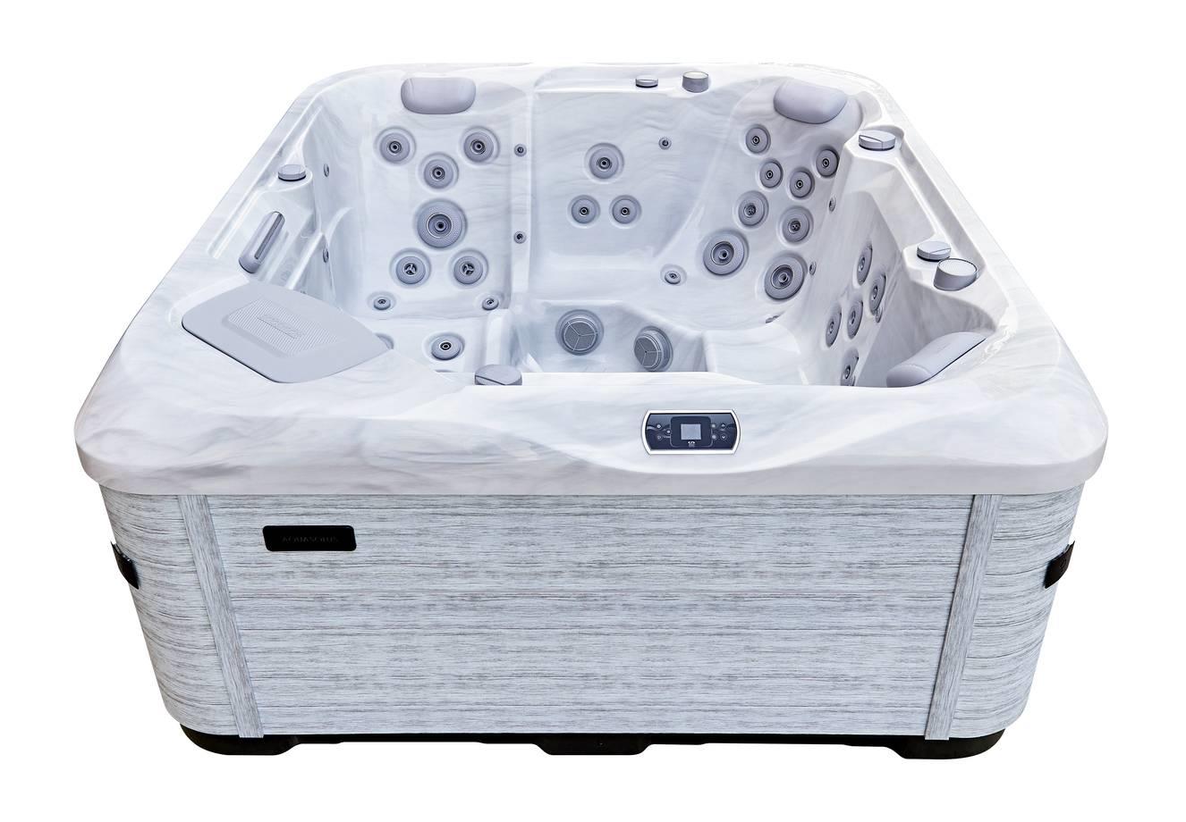 AquaSolus Whirlpool Aspen für 6 Pers. - 1300 l - Sterling Silver Natural Grey