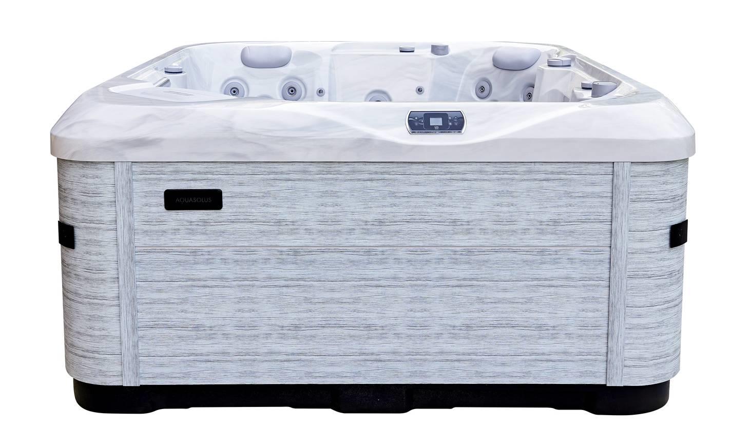 AquaSolus Whirlpool Aspen für 6 Pers. - 1300 l - Sterling Silver Natural Grey