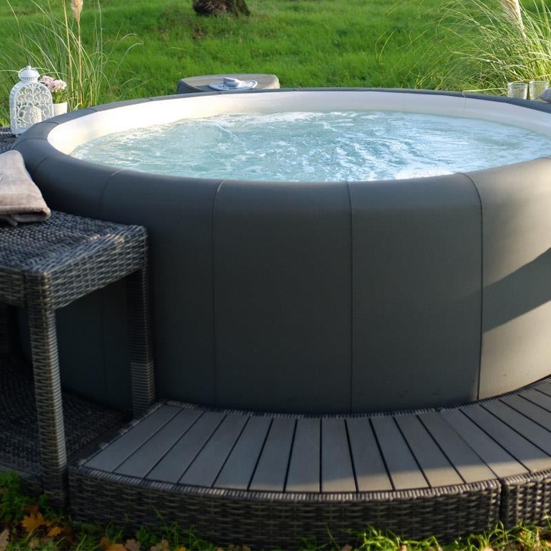 Whirlpool-Vollumrandung für Softub LEGEND - Polyrattan - ø 270 cm - stone