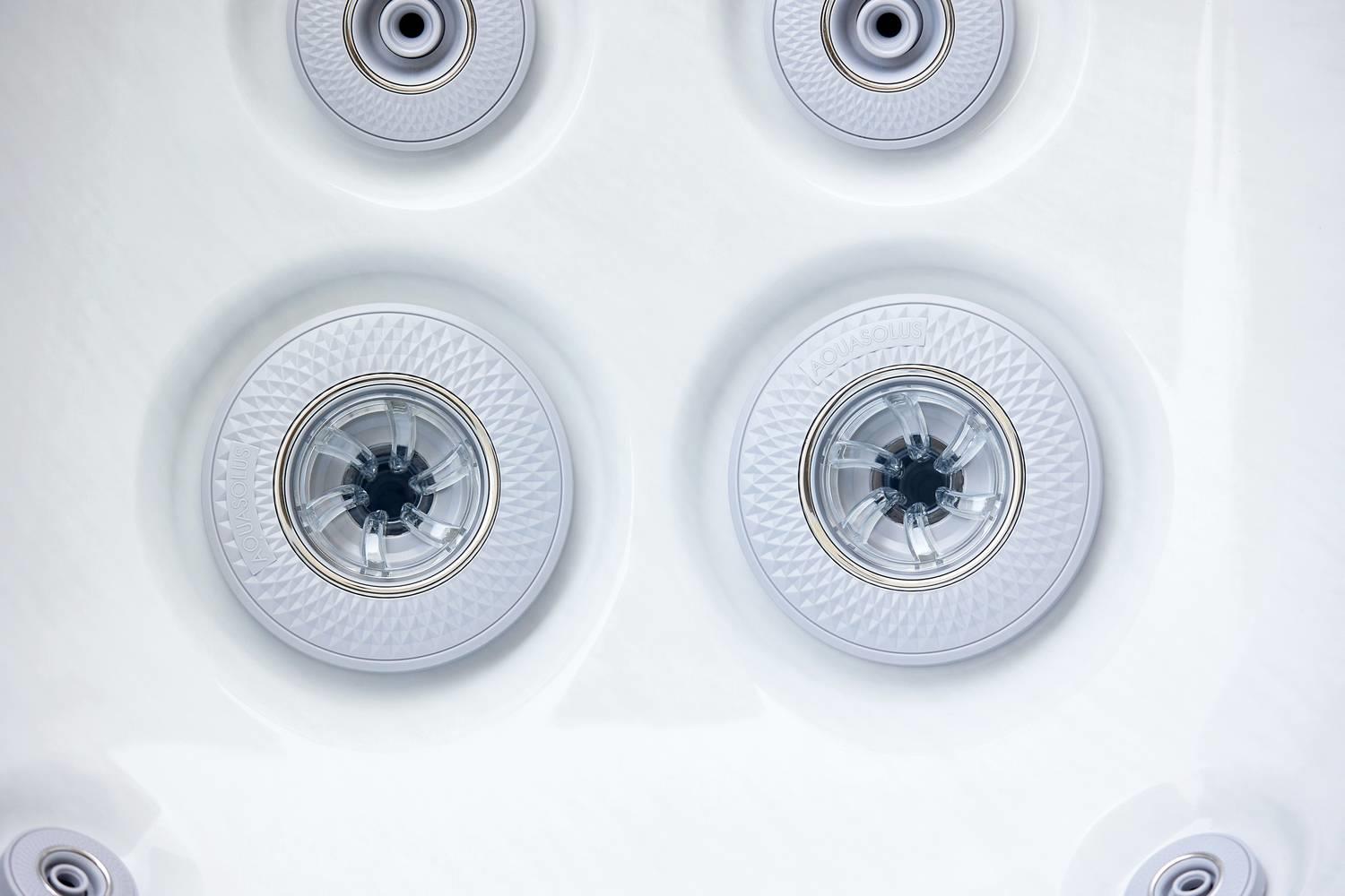 AquaSolus Whirlpool Aspen für 6 Pers. - 1300 l - Sterling Silver Natural Grey